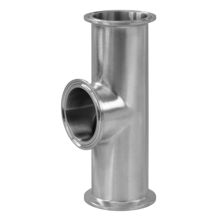 3/4"" BPE Short Outlet Clamp End Tee - 316SS SF1 -  STEEL & OBRIEN, S7MPS-.75-PL-316